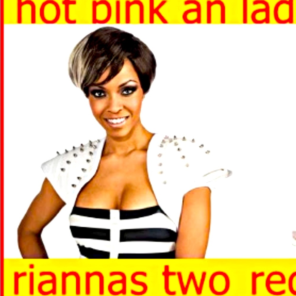 Rihanna two tone wig, new adult size